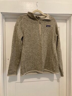 Patagonia Heathered Beige Half-Zip Pullover